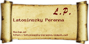 Latosinszky Perenna névjegykártya